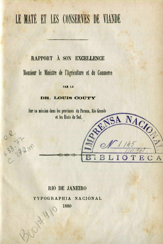 Capa do Livro Le Maté Et Les Conserves de Viande