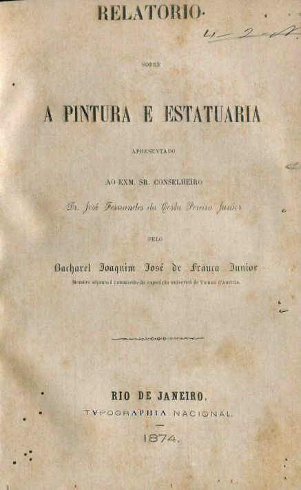 Capa do Livro Relatório sobre a Pintura e Estatuaria