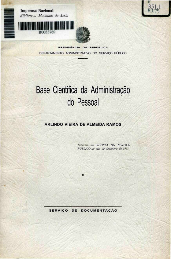 Capa do Livro Base Científica da Administração do Pessoal