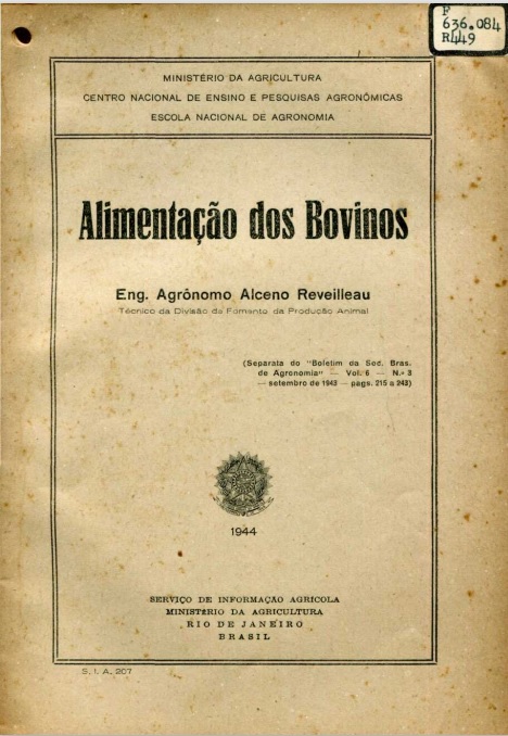 Capa do Livro Alimentação dos Bovinos