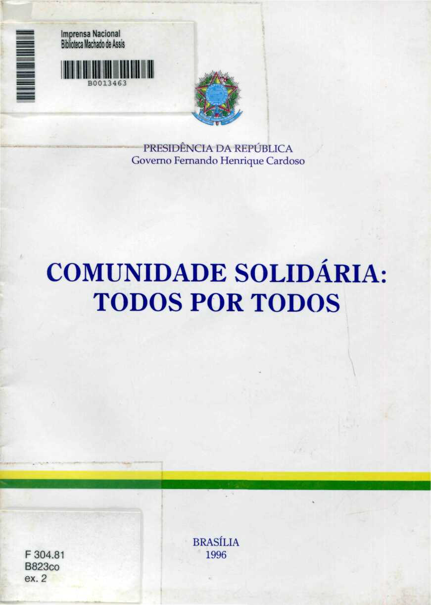 Capa do Livro Comunidade solidária todos por todos