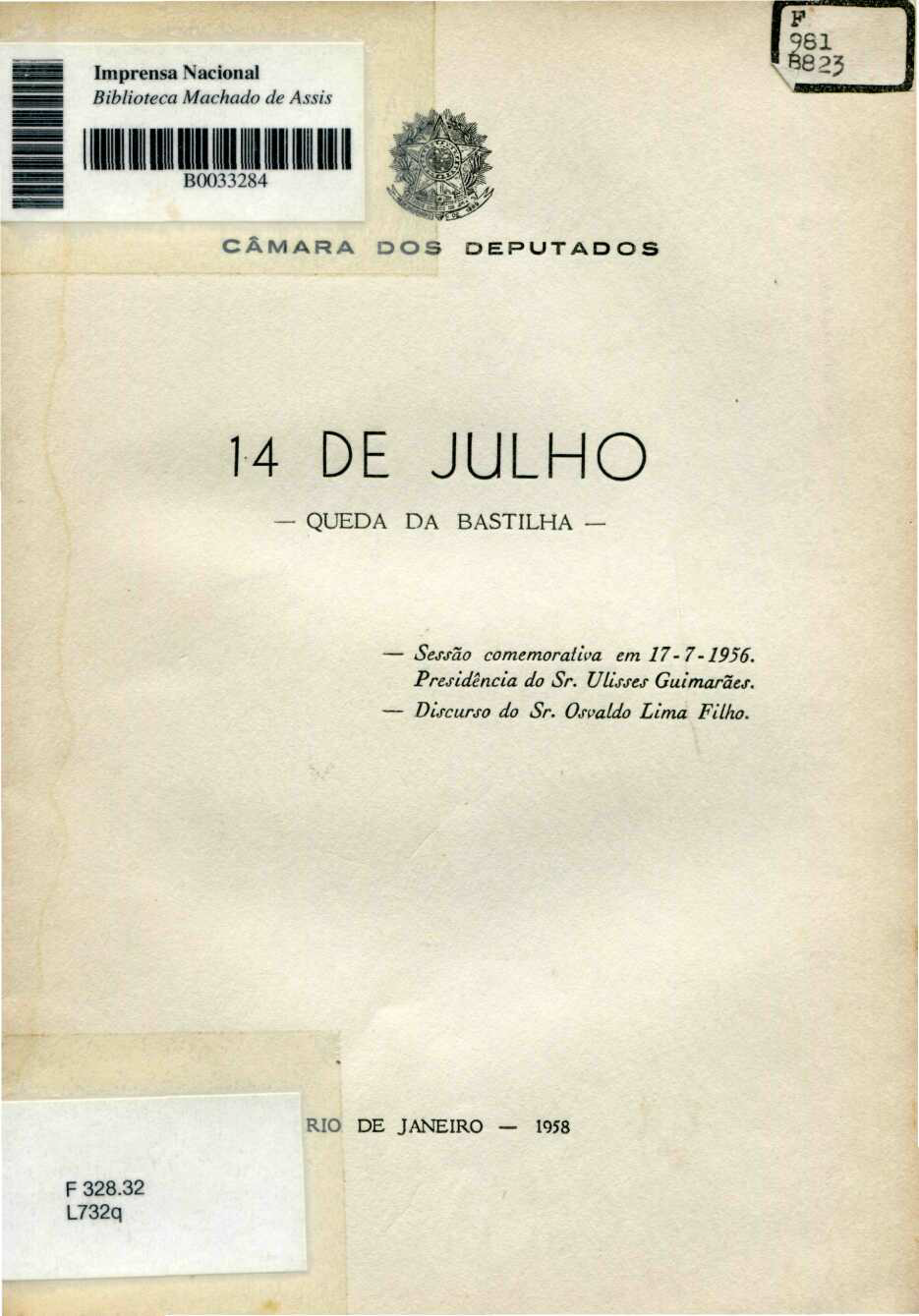 Capa do Livro 14 de Julho - Queda da Bastilha