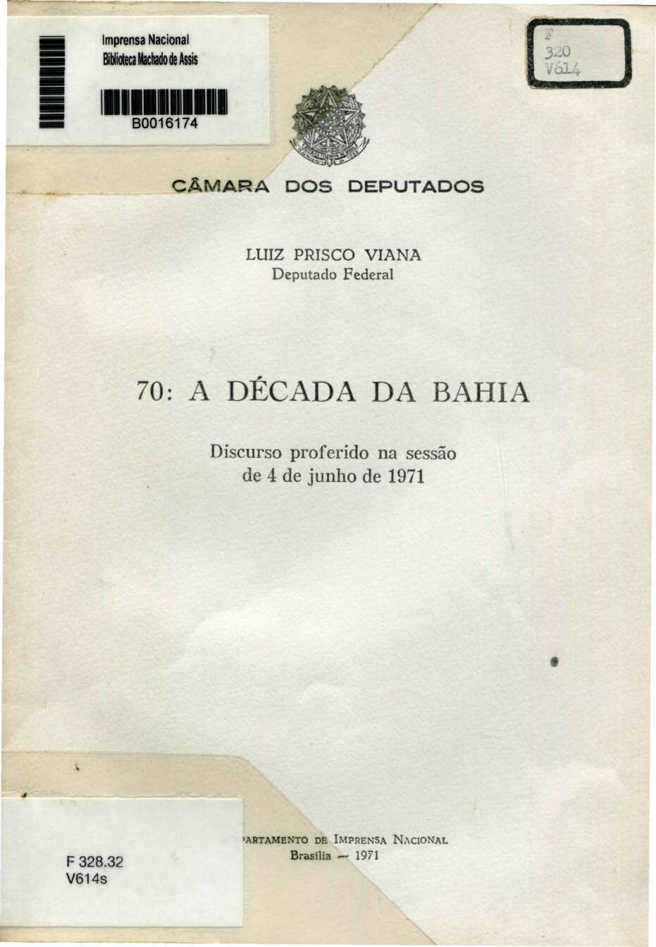 Capa do Livro 70 A Década da Bahia