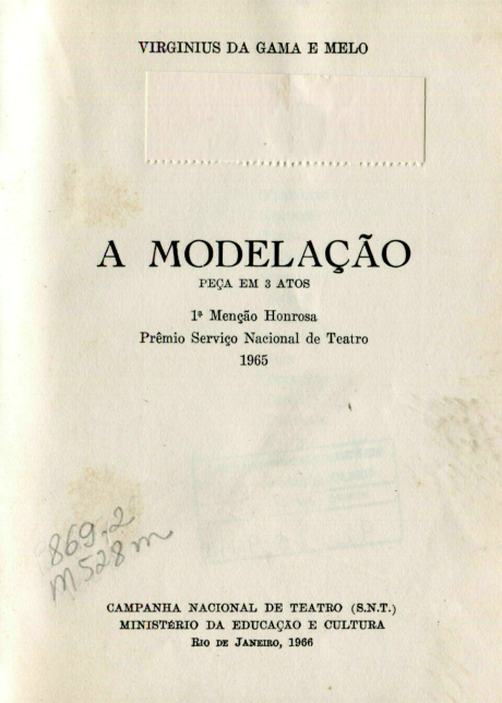 Capa do Livro A Modelação--Peça em 3 Atos