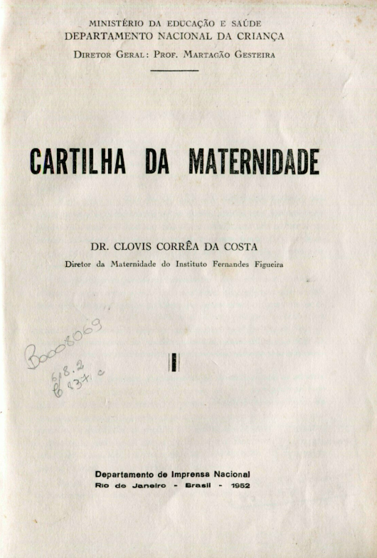 Capa do Livro Cartilha da Maternidade
