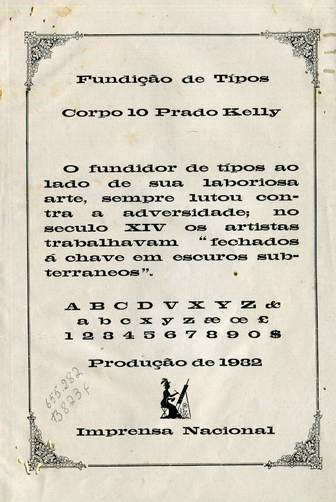 Capa do Livro Fundição de Tipos