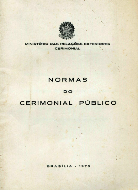 Capa do Livro Normas do Cerimonial Público