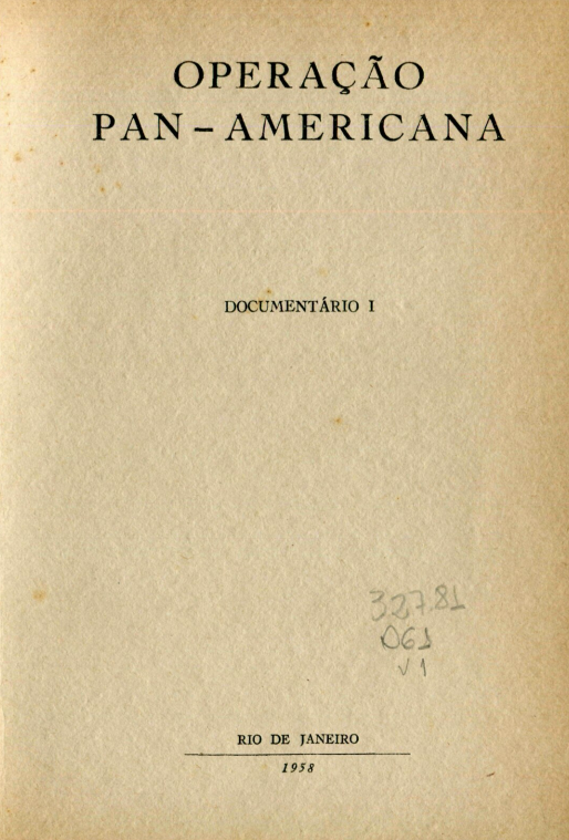 Capa do Livro Operação PAN-AMERICANA - Documentário I