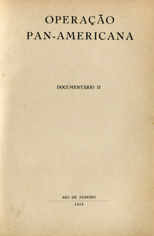 Capa do Livro Operação PAN-AMERICANA - Documentário II