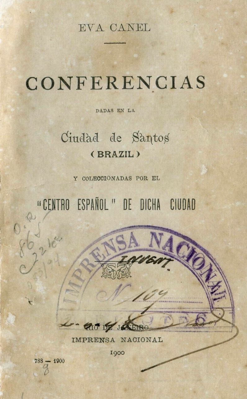 Capa do Livro Conferencias Dadas em La Ciudad de Santos (Brazil)
