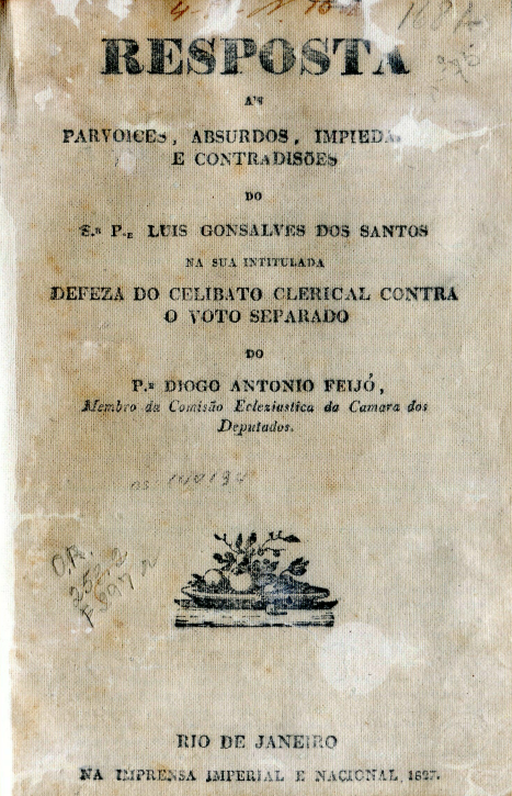 Capa do Livro Defeza do Celibato Clerical contra o Voto Separado