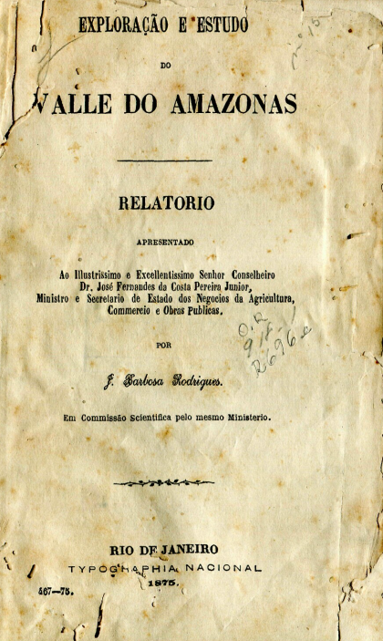 Capa do Livro Exploração e Estudo do Valle do Amazonas