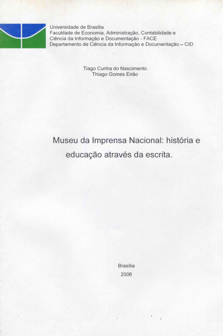 Capa do Livro Museu da Imprensa Nacional: história e educação através da escrita