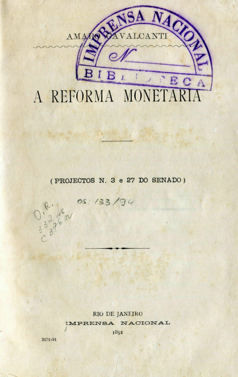 Capa do Livro A Reforma Monetária