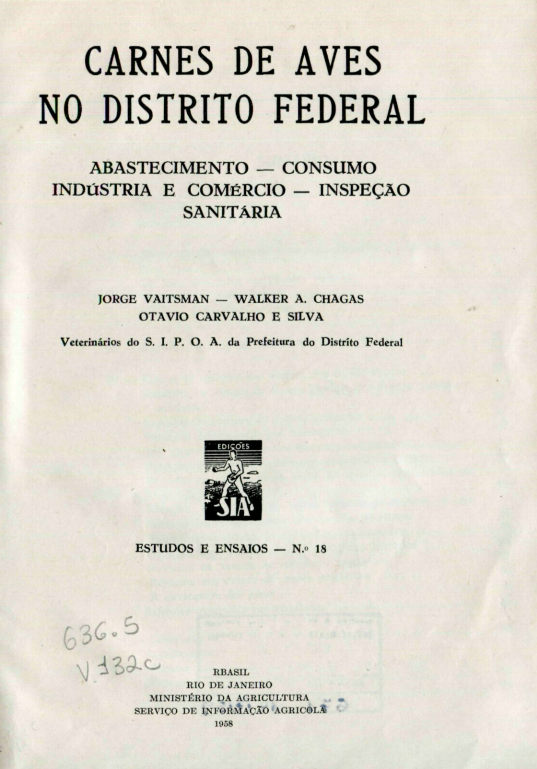 Capa do Livro Carnes de Aves no Distrito Federal