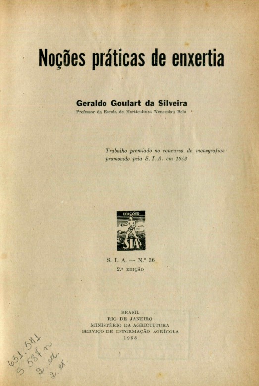 Capa do Livro Noções práticas de enxertia