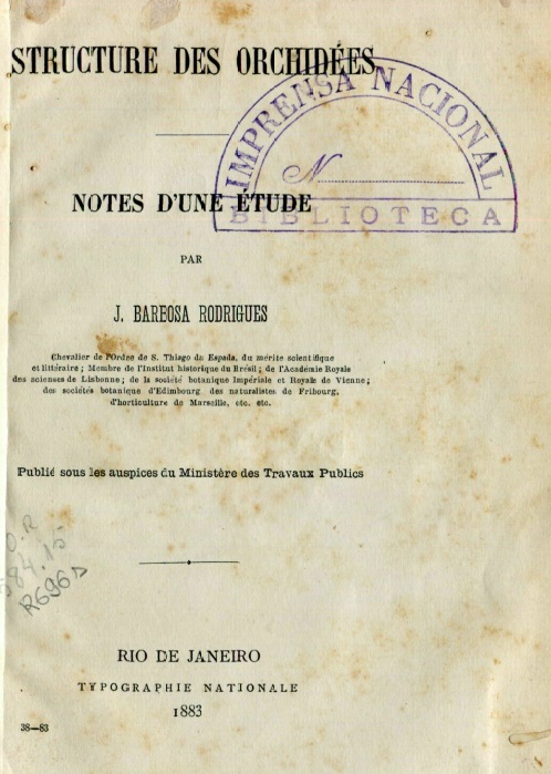 Capa do Livro Structure Des Orchidées